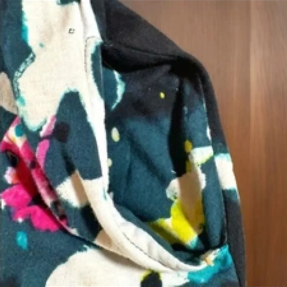 DKNY Sleep Shirt Women Large Floral   Abstract Spotted Tank Cover Up 100% Cotton